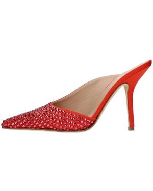 Eddy Daniele Heeled Mules - Rosso