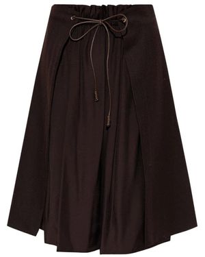 Moncler Rokken ,Bruin ,Wol Wool Skirt - Zwart