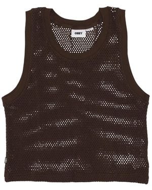 Obey Sleeveless Tops - Marrón