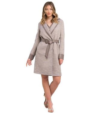 Trussardi Belted Coats - Natural