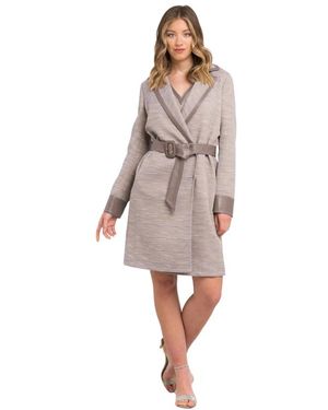 Trussardi Belted Coats - Natural