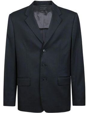 MM6 by Maison Martin Margiela Wendbarer Blazer Mit Knopfverschluss Vorne - Blau
