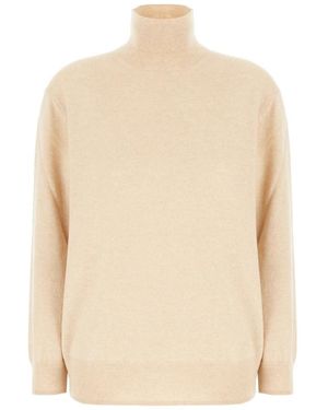 Malo Truien & Vesten ,Kasjmier Turtleneck Sweater - Naturel