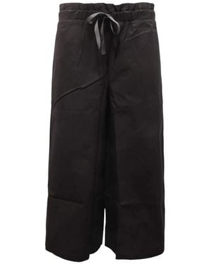 Sun 68 Popeline Pant Wide Leg - Schwarz
