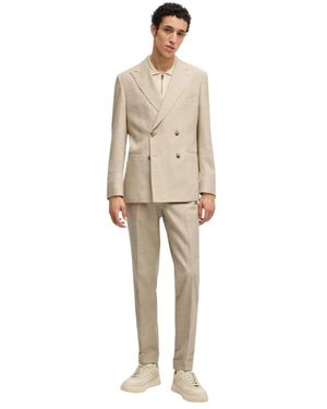 BOSS Double Breasted Suits - Neutro