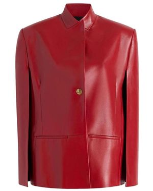 KHAITE Leren Blazer - Rood