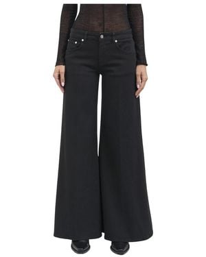 Dondup Jeans ,Zwart ,Pantalone Marlen Wide-Leg