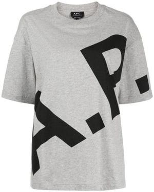 A.P.C. Tops ,Grijs ,T-Shirts
