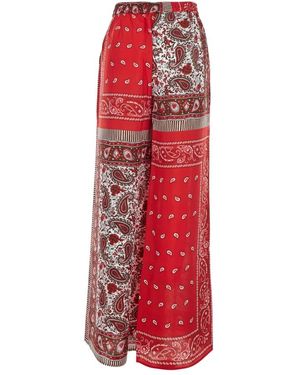 P.A.R.O.S.H. P.A.R.O..H. ,Broeken ,Veelkleurig ,Habotay Broek - Rood