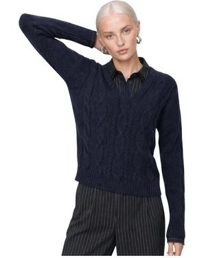 Kocca Zopfstrick-Pullover - Blau