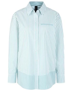 Marc Cain Gestreiftes Baumwollhemd - Blau