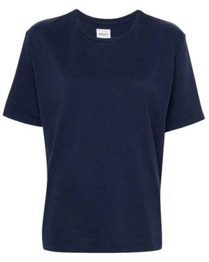 KHAITE Tops ,Blauw ,Katoen Mae T-Shirt