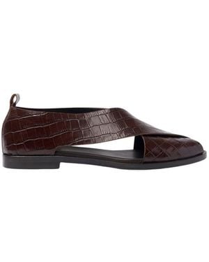 SCAROSSO Flat Sandals - Brown