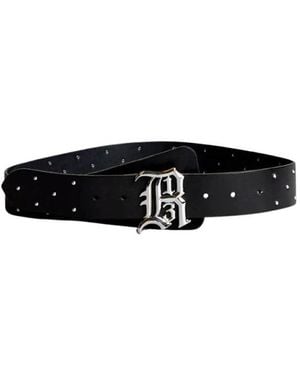 R13 Mini Dome Studs Belt - Zwart