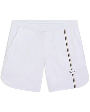 BOSS Korte Broeken ,Wit ,Polyester Sh_Toc Game 8 Inch Short