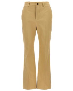Saint Laurent Straight Trousers - Natural