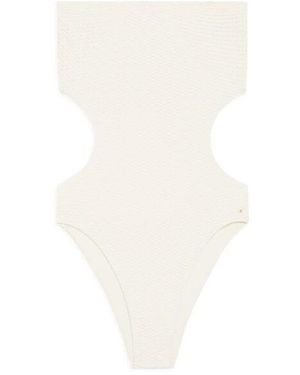 Anine Bing Cremefarbenes Badeanzug - Weiß