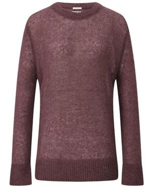 Massimo Alba Rondgebreide Kleding - Paars