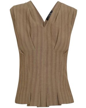Cortana Sleeveless Tops - Brown
