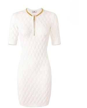 Elisabetta Franchi Short Dresses - White