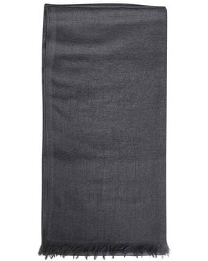 Brunello Cucinelli Accessoires ,Grijs ,Kasjmier Sjaal Van Kasjmier En Zijde