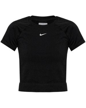 Nike Fitness ,Zwart ,Polyester Pro Seamless Top