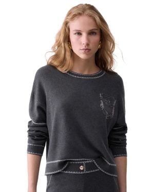 Liu Jo Pullover Mit Ziernähten - Schwarz