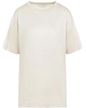 Lemaire T-shirt mit kurzen ärmeln in hellcreme,caviar short sleeve t-shirt - Weiß