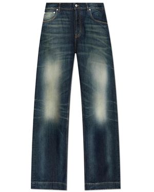 McQueen Jeans Mit Einem 'Vintage' Effekt - Blau