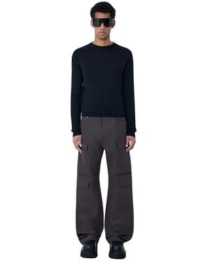 Rick Owens Truien & Vesten ,Zwart ,Wol Fijngebreide Wollen Trui - Blauw