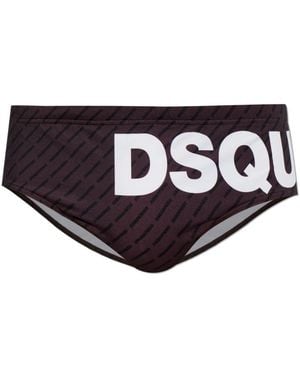 DSquared² Monogram Badeshorts - Braun