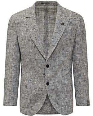 Gabriele Pasini Klassischer Langärmeliger Knopfblazer - Grau