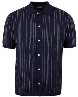 Stenströms Gestricktes Polohemd - Blau