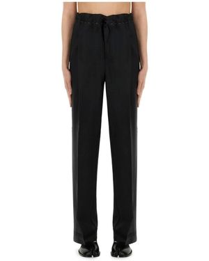 Maison Margiela Wide Leg Broek - Zwart