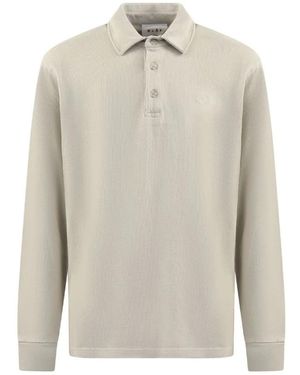 OLAF HUSSEIN Tops ,Grijs ,Heavyweight Studio Polo Grijs - Wit