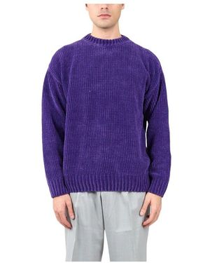 Bonsai Round-Neck Knitwear - Purple