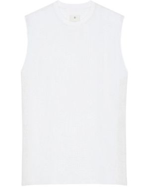 Givenchy Oversized Raw Mouwloos T-Shirt - Wit