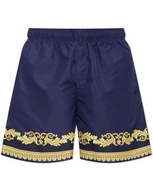 Versace Printed Boardshorts - Blauw