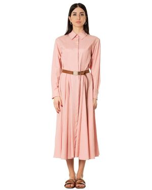 Max Mara Kleedjes ,Roze ,Katoen Dancing Cotton Chemise Jurk