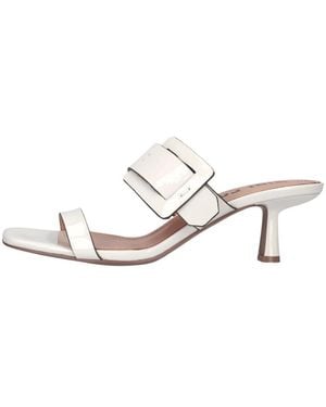 Bibi Lou Schoenen ,Wit ,Linnen Heeled Mules
