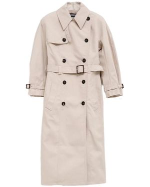 Jacquemus Mantel Met Dubbele Rij Knopen - Naturel