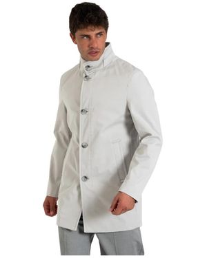 Strellson Klassischer Trenchcoat Mit Polyester-Mix - Grau