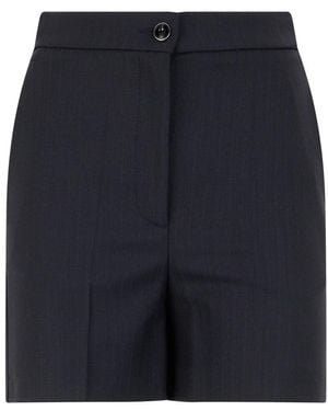 Pinko High-Waisted Shorts - Blau