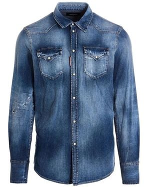 DSquared² Denim Shirts - Blue