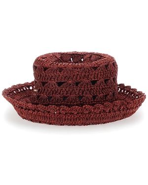 Twinset Gevlochten Hoed - Rood