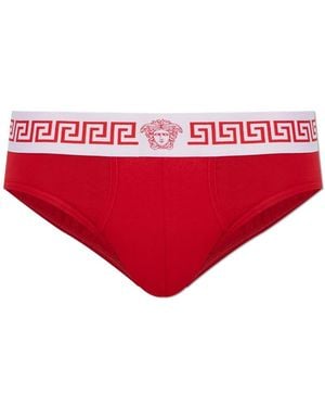 Versace Ondergoed ,Rood ,Katoen Katoenen Jersey Broekjes