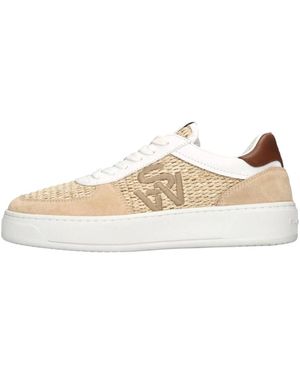Stuart Weitzman Schoenen ,Veelkleurig ,Leer Crtsde Lgo Snr Sneaker - Wit