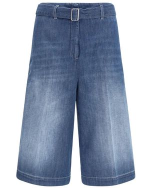 True Royal Denim Shorts - Azul