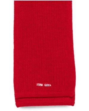 Stine Goya Rechteckiger Rippstrickschal - Rot