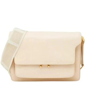 Marni Trunk Soft Medium Schultertasche - Natur